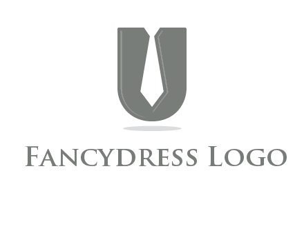 letter U logo with tie icon