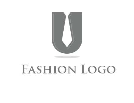 letter U logo with tie icon