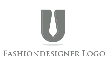 letter U logo with tie icon