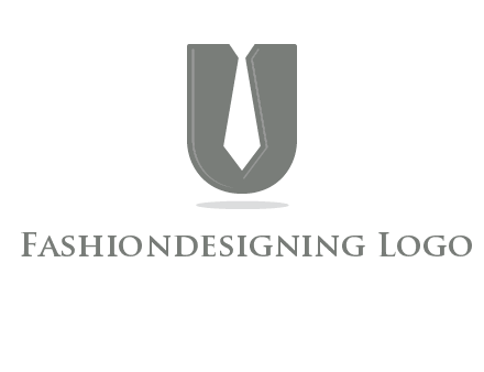letter U logo with tie icon