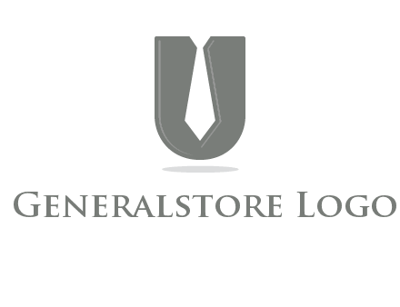 letter U logo with tie icon