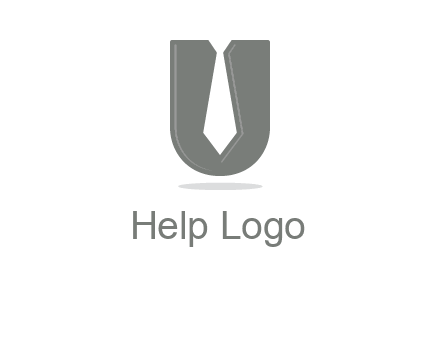 letter U logo with tie icon