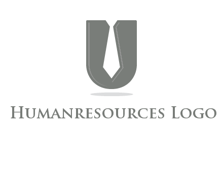 letter U logo with tie icon