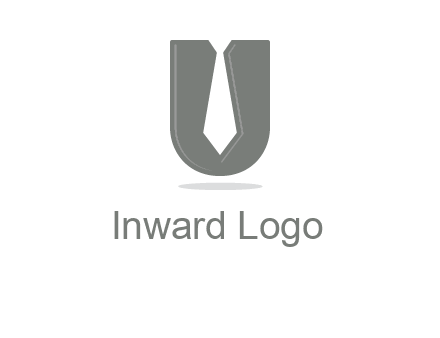 letter U logo with tie icon