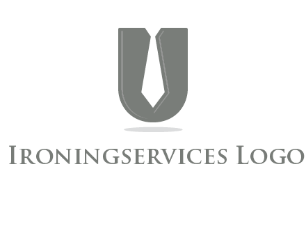 letter U logo with tie icon