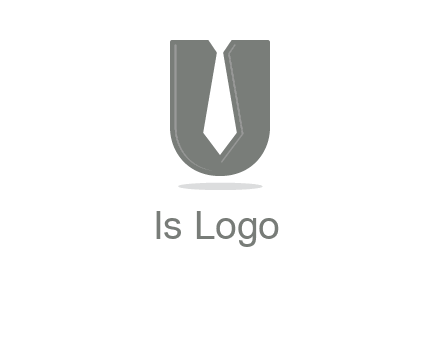 letter U logo with tie icon