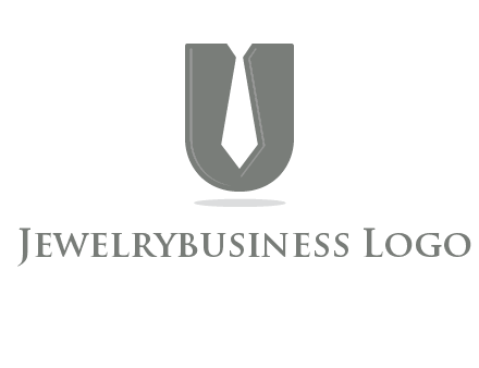 letter U logo with tie icon