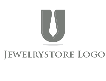letter U logo with tie icon