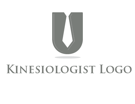 letter U logo with tie icon