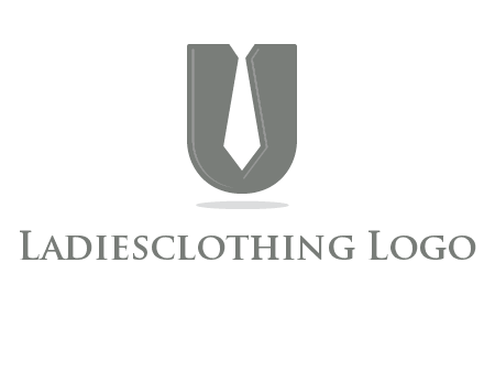 letter U logo with tie icon