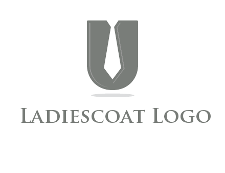 letter U logo with tie icon