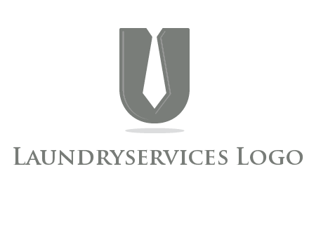 letter U logo with tie icon