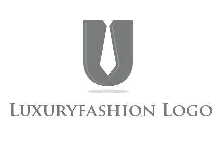letter U logo with tie icon