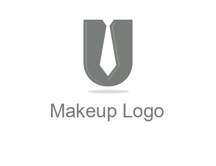 letter U logo with tie icon