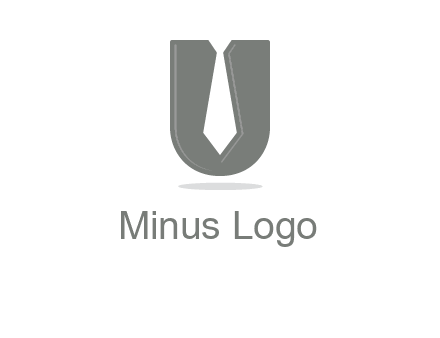 letter U logo with tie icon
