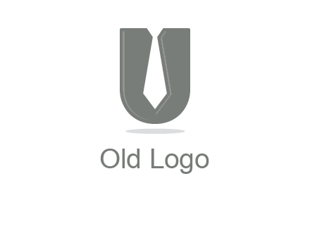 letter U logo with tie icon