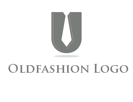 letter U logo with tie icon