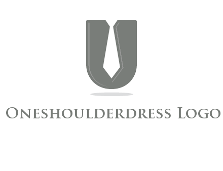 letter U logo with tie icon