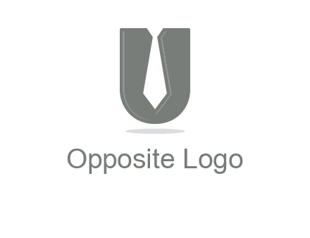 letter U logo with tie icon