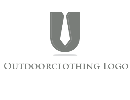 letter U logo with tie icon