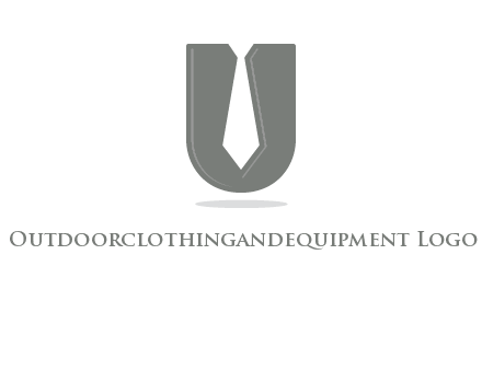 letter U logo with tie icon