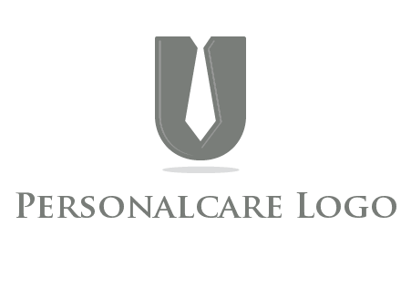 letter U logo with tie icon