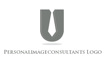 letter U logo with tie icon