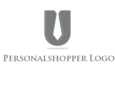 letter U logo with tie icon