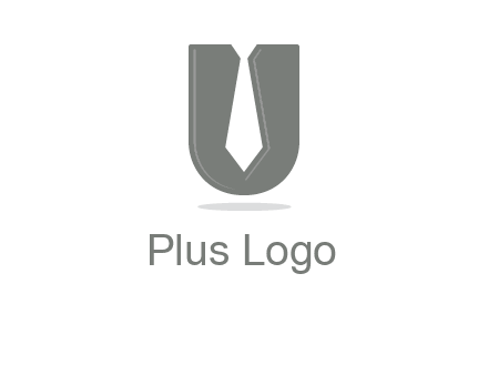 letter U logo with tie icon