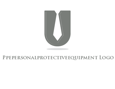 letter U logo with tie icon