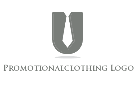 letter U logo with tie icon