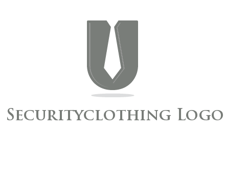 letter U logo with tie icon