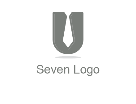 letter U logo with tie icon