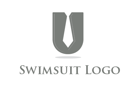 letter U logo with tie icon