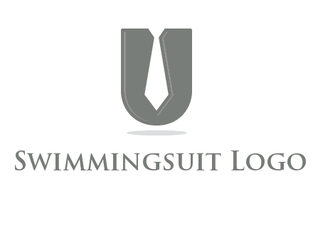 letter U logo with tie icon