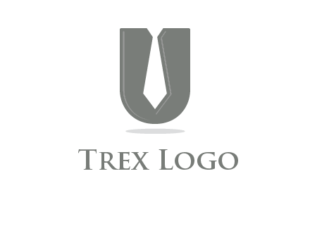 letter U logo with tie icon