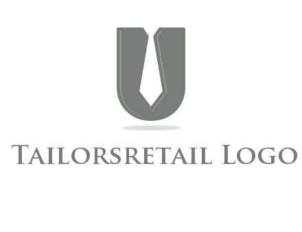 letter U logo with tie icon