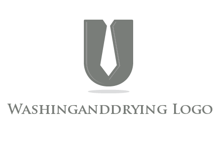 letter U logo with tie icon