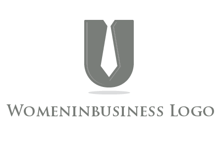 letter U logo with tie icon