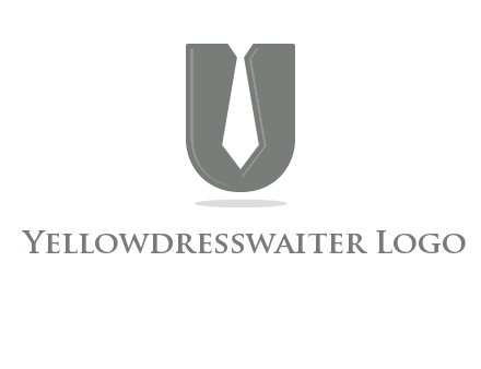 letter U logo with tie icon