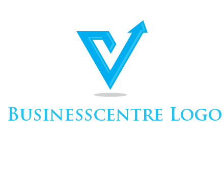 letter V logo with arrow