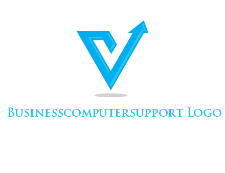 letter V logo with arrow