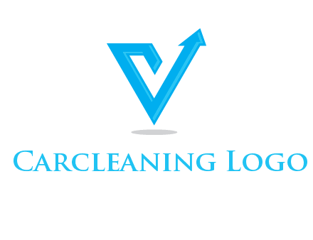 letter V logo with arrow