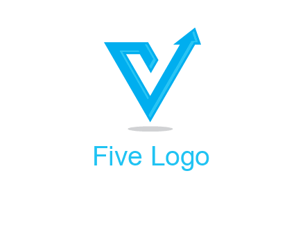 letter V logo with arrow