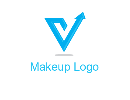 letter V logo with arrow