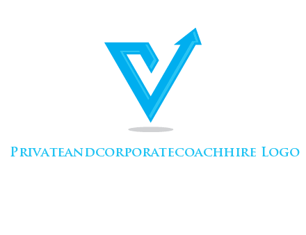 letter V logo with arrow