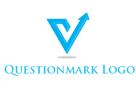 letter V logo with arrow