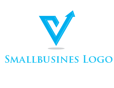 letter V logo with arrow
