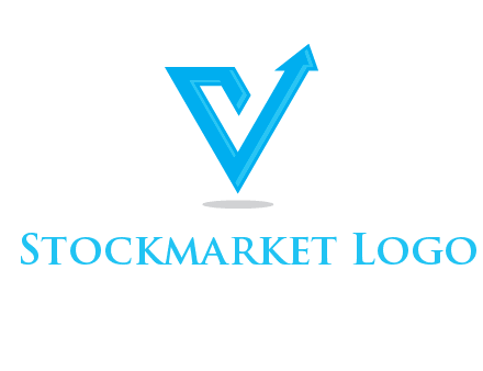 letter V logo with arrow