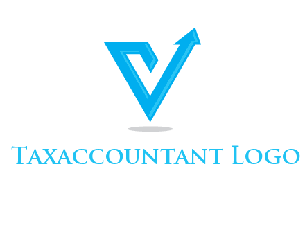 letter V logo with arrow